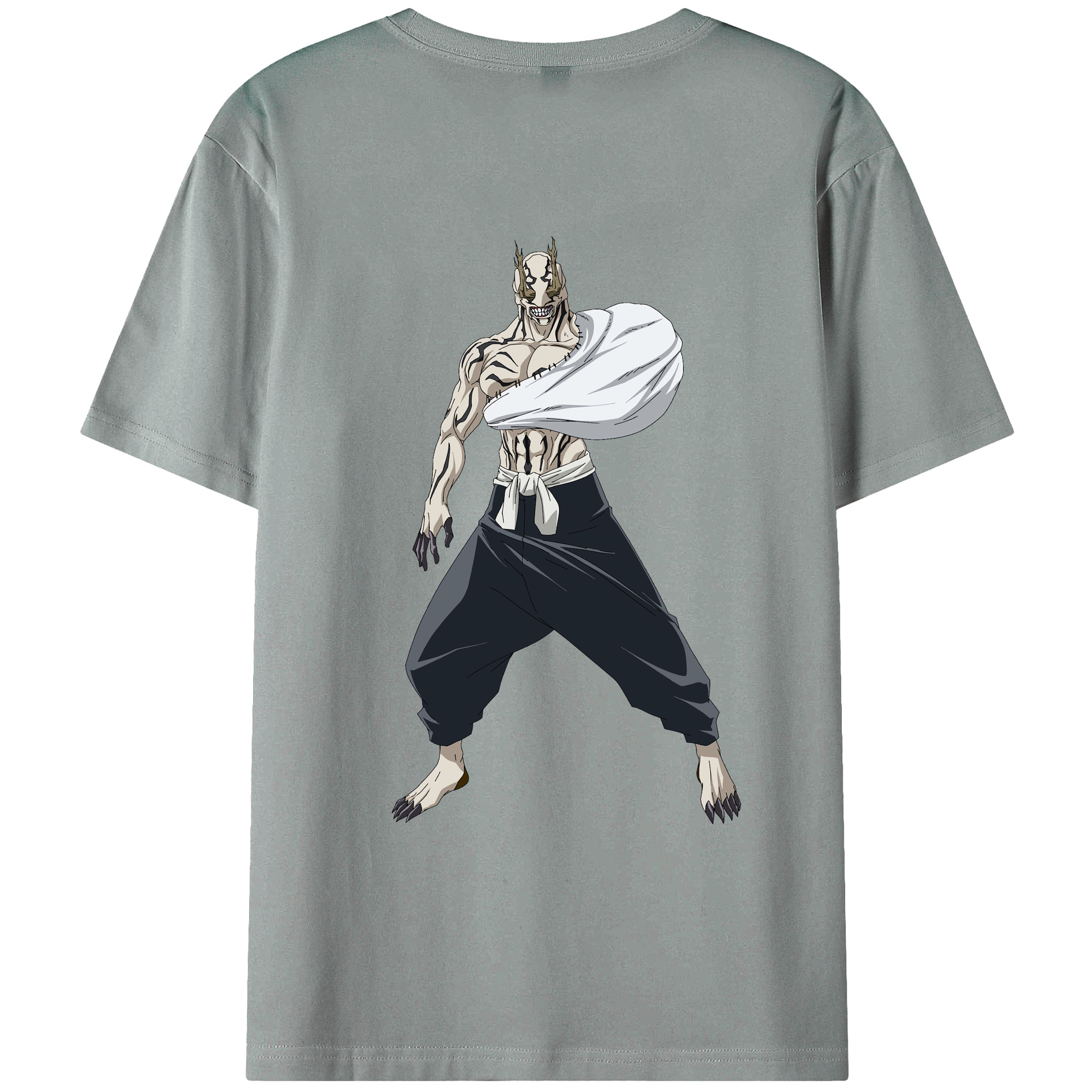 （画像用） 呪術廻戦 Jujutsu Kaisen 綿100％ メンズ半袖Tシャツ（バックプリント） 通気性
